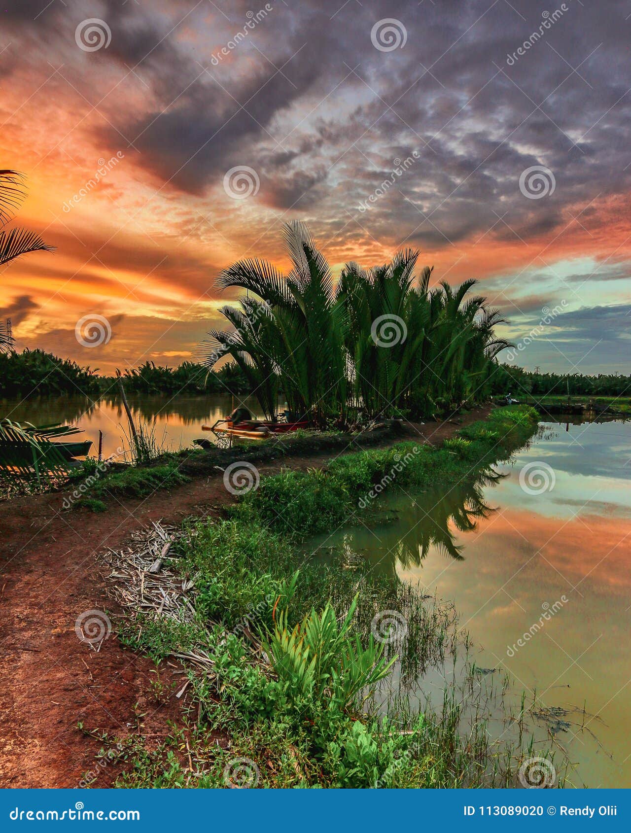 sunset at river tallo makassar